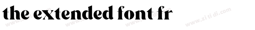 the extended font fr字体转换